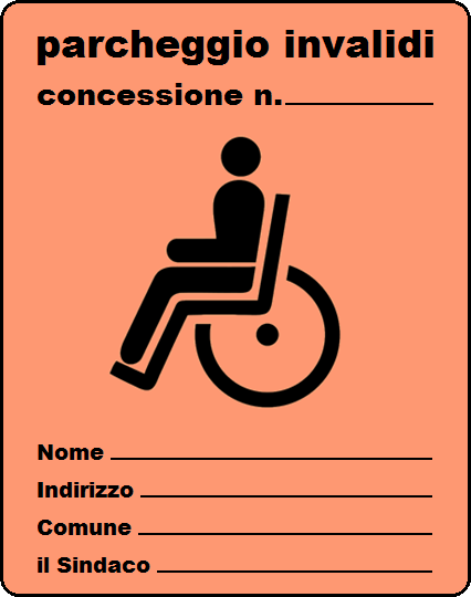 contrassegno disabili vecchio